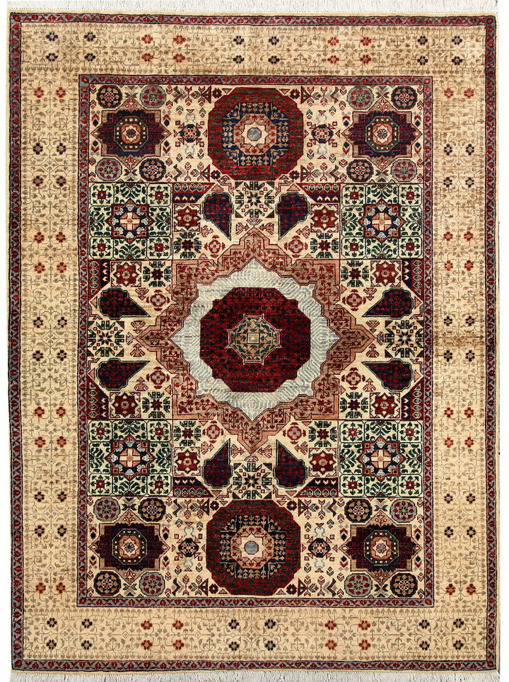 Tan Mamluk 4' 11 x 6' 11 - No. 66095 - ALRUG Rug Store