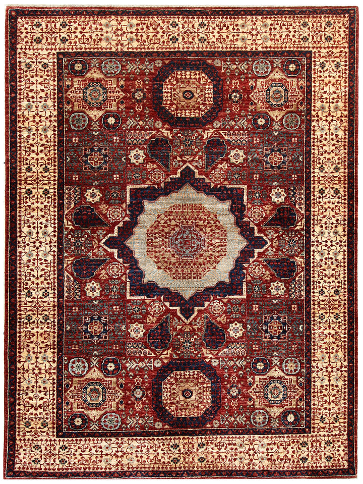 Dark Red Mamluk 4' 11 x 6' 9 - No. 66096 - ALRUG Rug Store