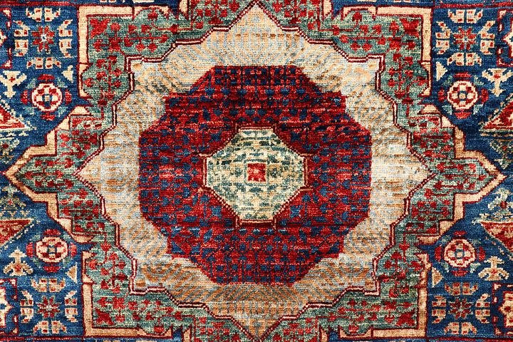 Steel Blue Mamluk 4' 10 x 6' 11 - No. 66097 - ALRUG Rug Store