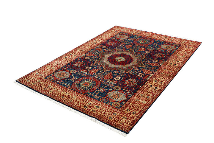 Steel Blue Mamluk 4' 10 x 6' 11 - No. 66097 - ALRUG Rug Store
