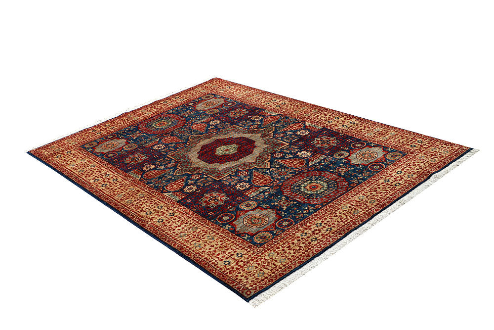 Steel Blue Mamluk 4' 10 x 6' 11 - No. 66097 - ALRUG Rug Store
