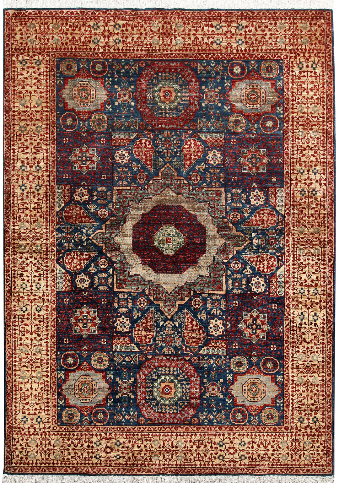 Steel Blue Mamluk 4' 10 x 6' 11 - No. 66097 - ALRUG Rug Store