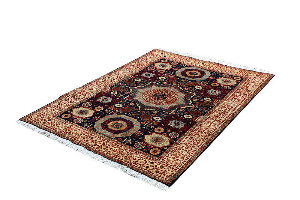 Midnight Blue Mamluk 4' 4 x 5' 9 - No. 66102 - ALRUG Rug Store