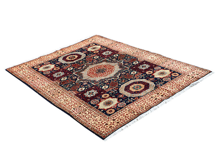 Midnight Blue Mamluk 4' 4 x 5' 9 - No. 66102 - ALRUG Rug Store