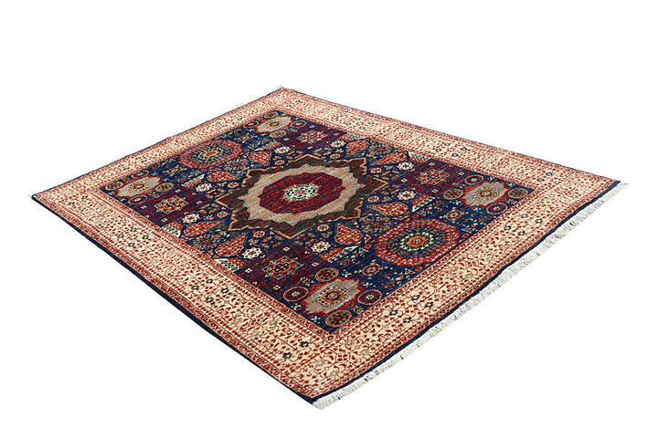 Midnight Blue Mamluk 4' 11 x 6' 7 - No. 66104 - ALRUG Rug Store