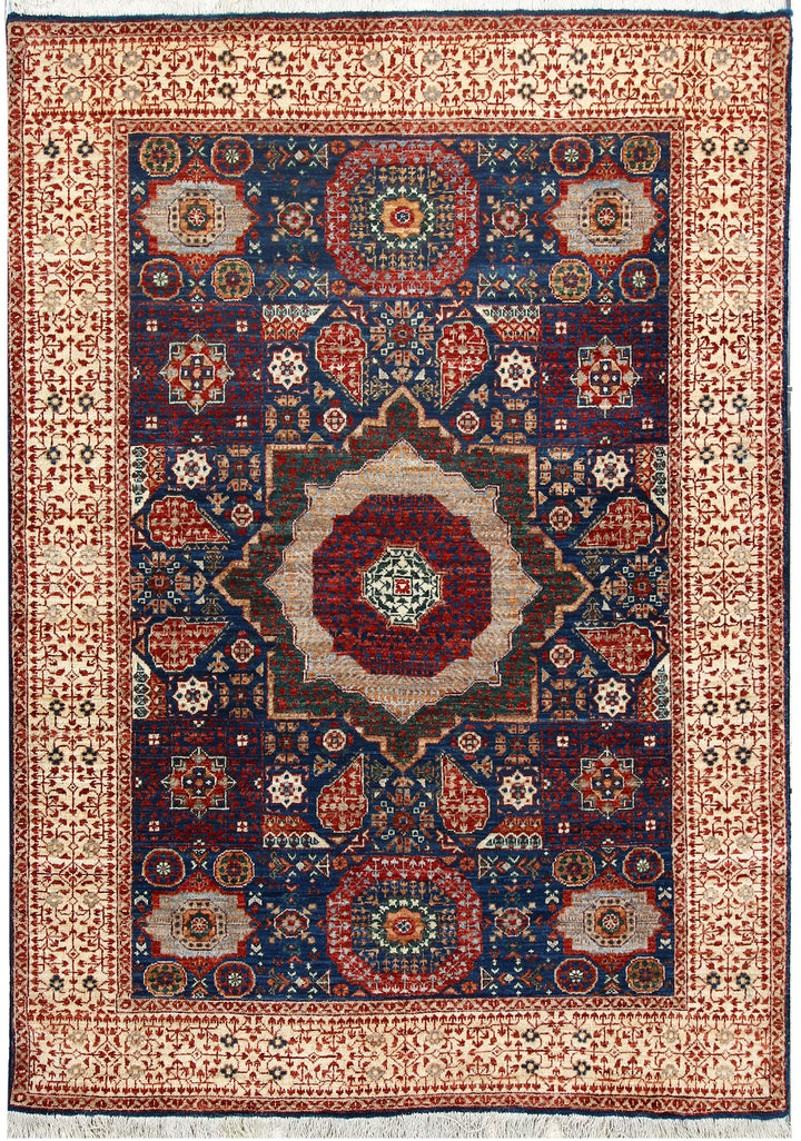 Midnight Blue Mamluk 4' 11 x 6' 7 - No. 66104 - ALRUG Rug Store