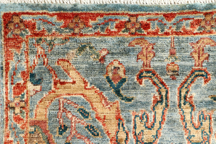 Cadet Blue Oushak 1' 11 x 4' 10 - No. 66107 - ALRUG Rug Store