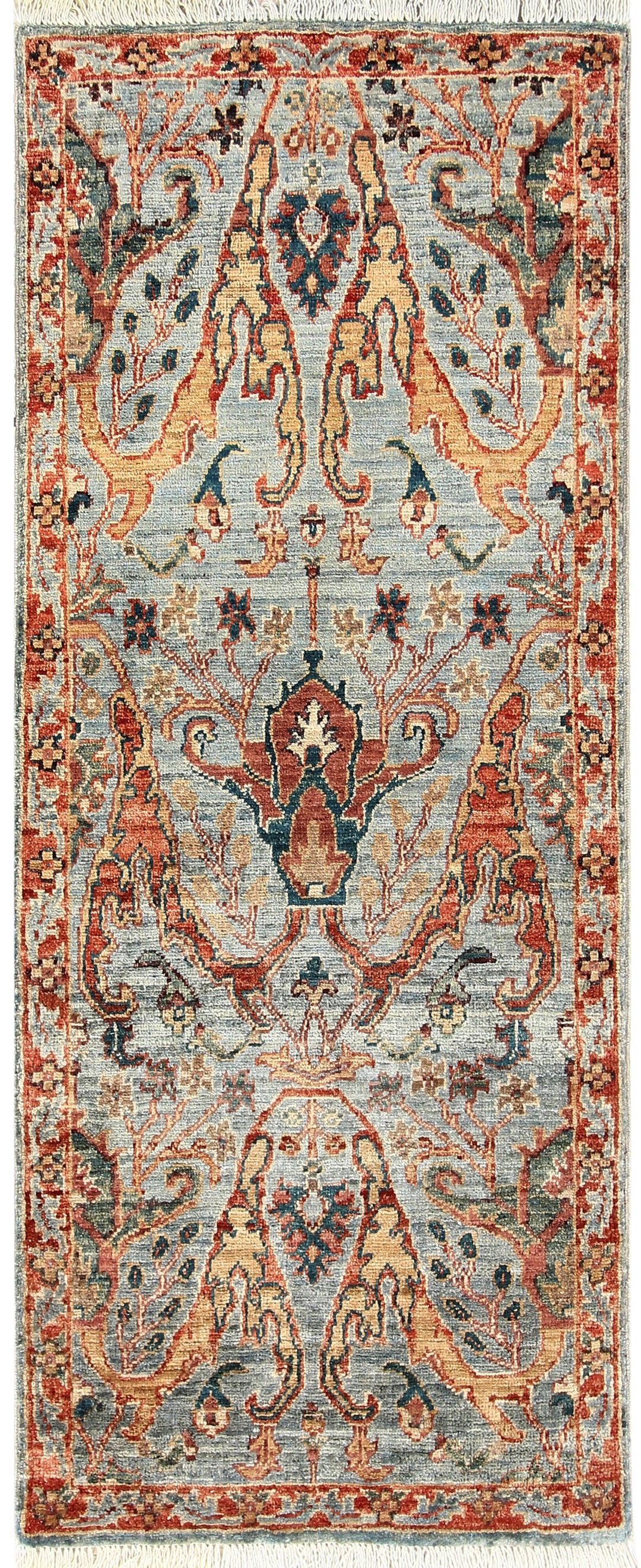 Cadet Blue Oushak 1' 11 x 4' 10 - No. 66107 - ALRUG Rug Store