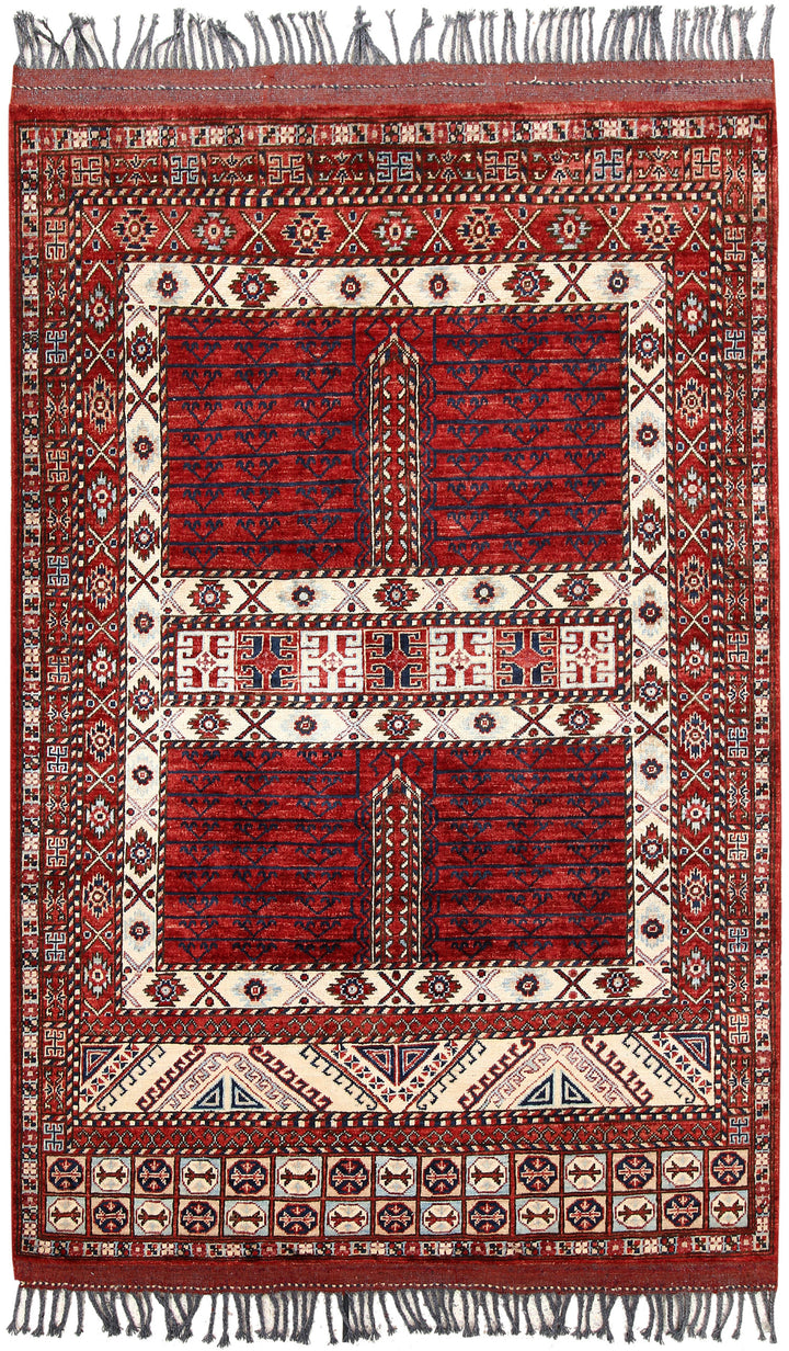 Firebrick Hatchlu 4' x 5' 10 - No. 66109 - ALRUG Rug Store