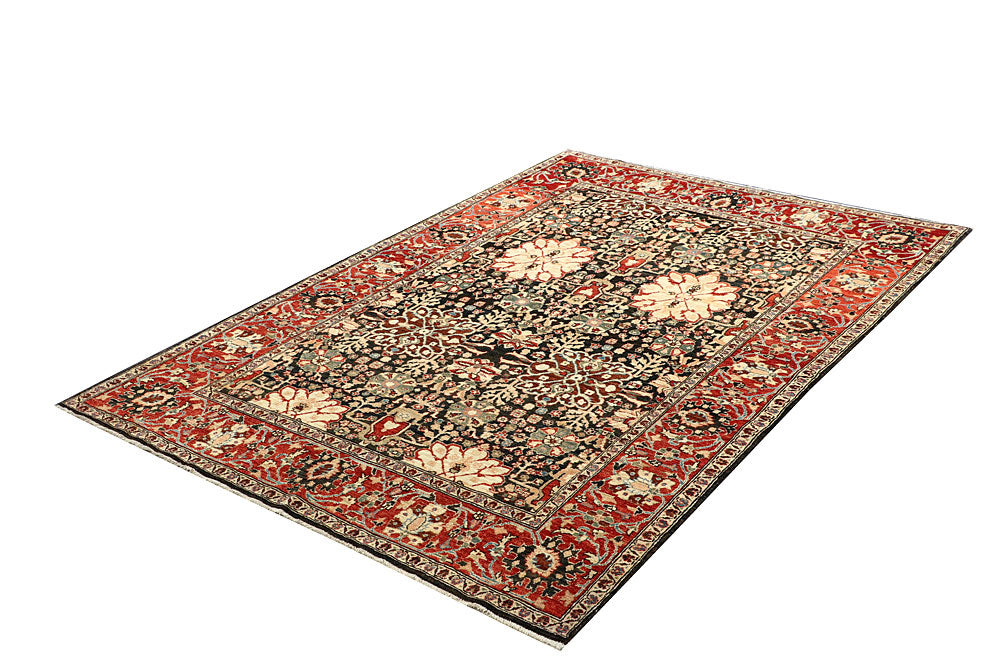 Dark Olive Green Oushak 4' 11 x 7' 1 - No. 66111 - ALRUG Rug Store