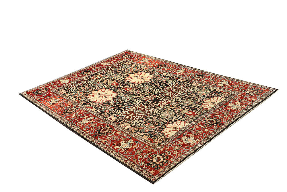 Dark Olive Green Oushak 4' 11 x 7' 1 - No. 66111 - ALRUG Rug Store