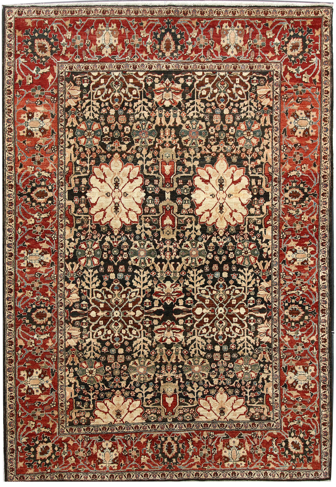 Dark Olive Green Oushak 4' 11 x 7' 1 - No. 66111 - ALRUG Rug Store