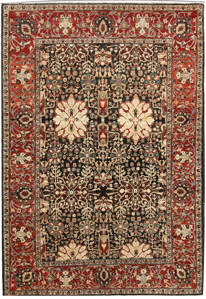Dark Olive Green Oushak 4' 11 x 7' 1 - No. 66111 - ALRUG Rug Store