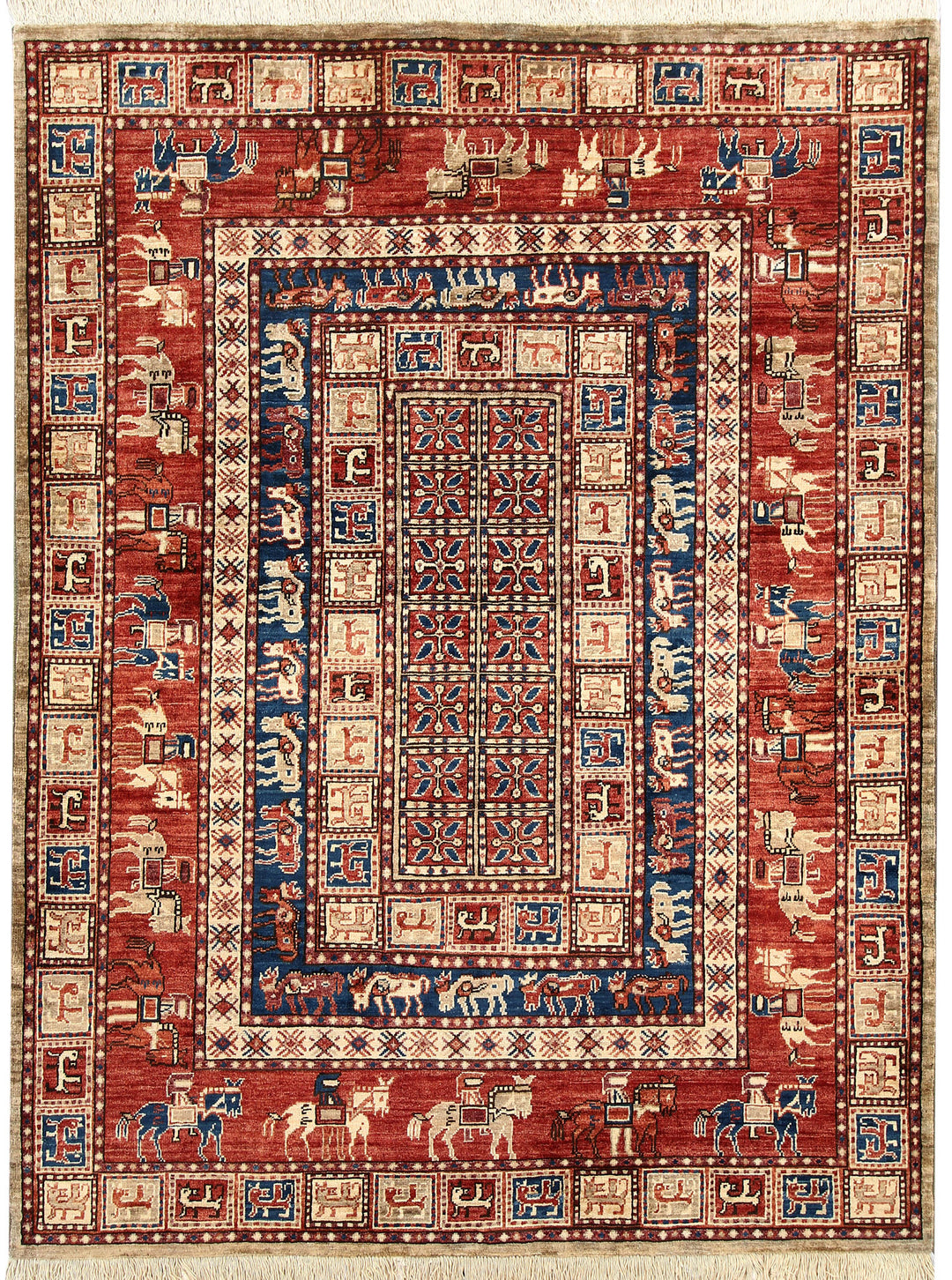 Multi Colored Ziegler 4' 10 x 6' 6 - No. 66113 - ALRUG Rug Store