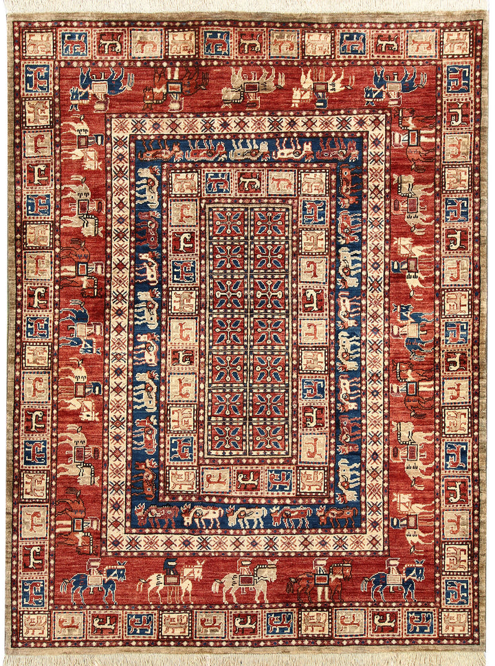 Multi Colored Ziegler 4' 10 x 6' 6 - No. 66113 - ALRUG Rug Store