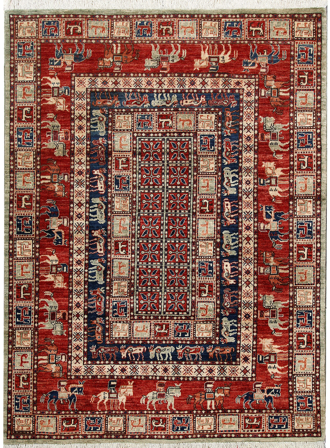 Multi Colored Ziegler 4' 11 x 6' 8 - No. 66114 - ALRUG Rug Store
