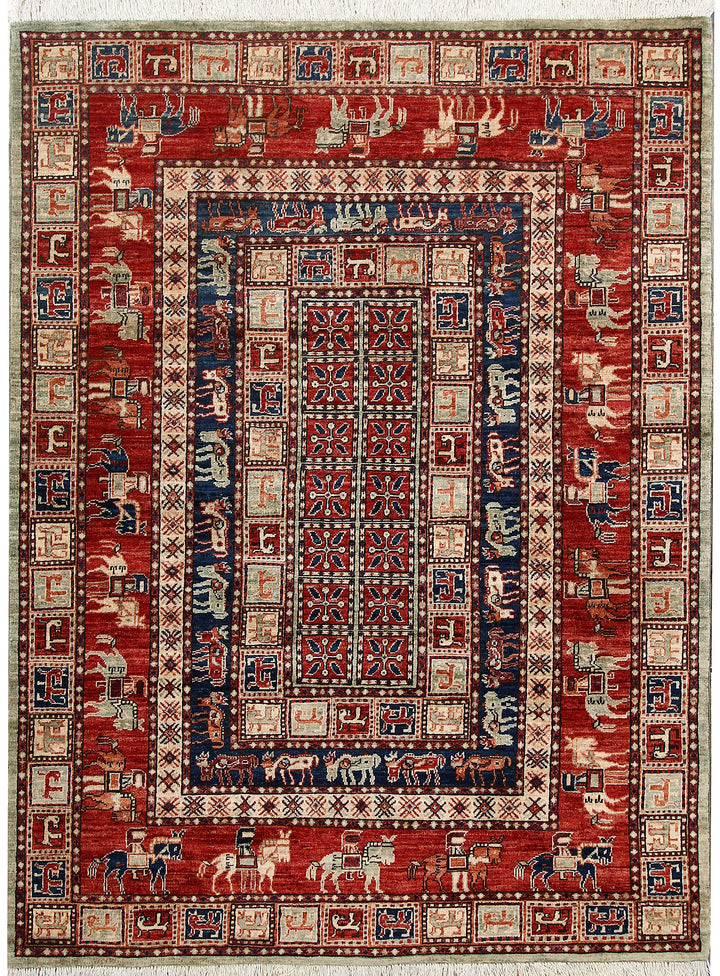 Multi Colored Ziegler 4' 11 x 6' 8 - No. 66114 - ALRUG Rug Store