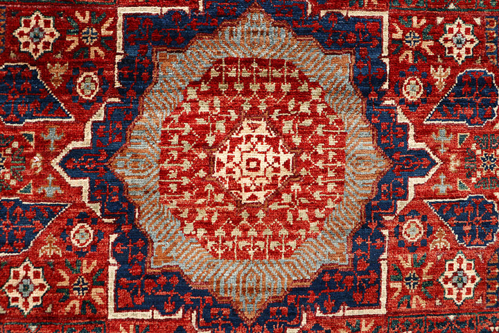 Firebrick Mamluk 4' 2 x 6' 6 - No. 66117 - ALRUG Rug Store
