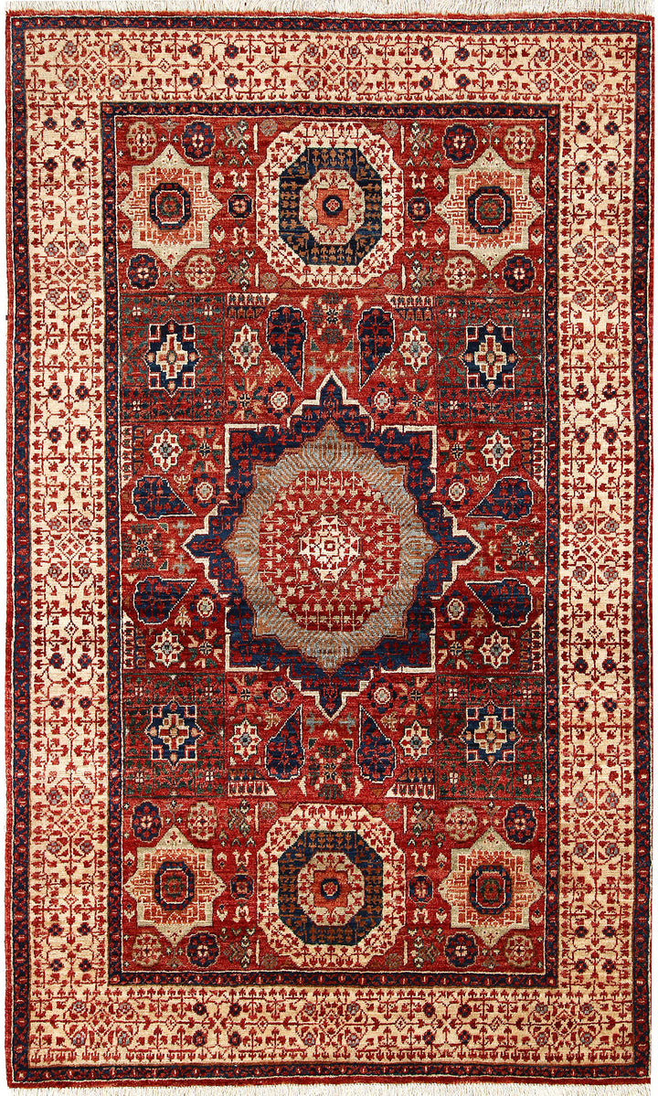 Firebrick Mamluk 4' 2 x 6' 6 - No. 66117 - ALRUG Rug Store