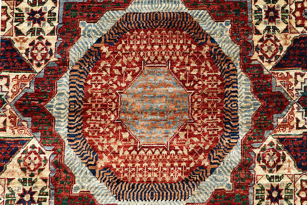 Blanched Almond Mamluk 5' 9 x 9' 3 - No. 66120 - ALRUG Rug Store