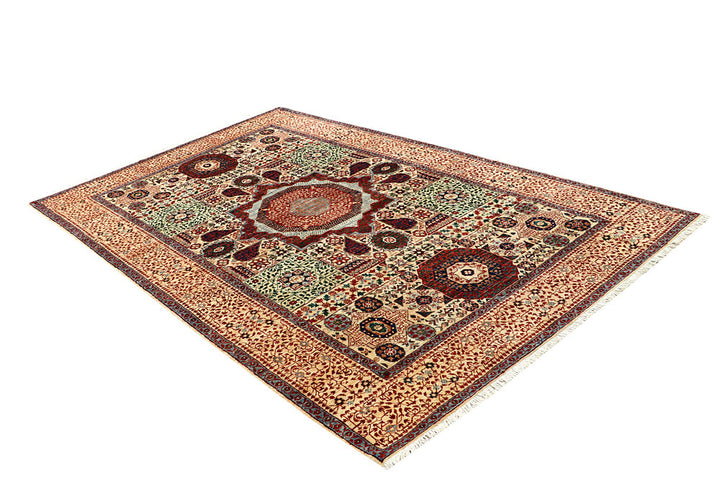 Blanched Almond Mamluk 5' 9 x 9' 3 - No. 66120 - ALRUG Rug Store