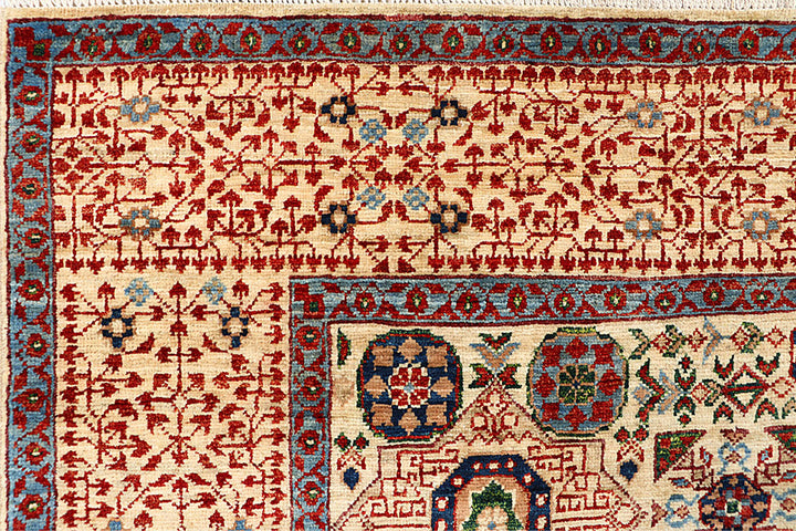 Blanched Almond Mamluk 5' 10 x 8' 10 - No. 66121 - ALRUG Rug Store