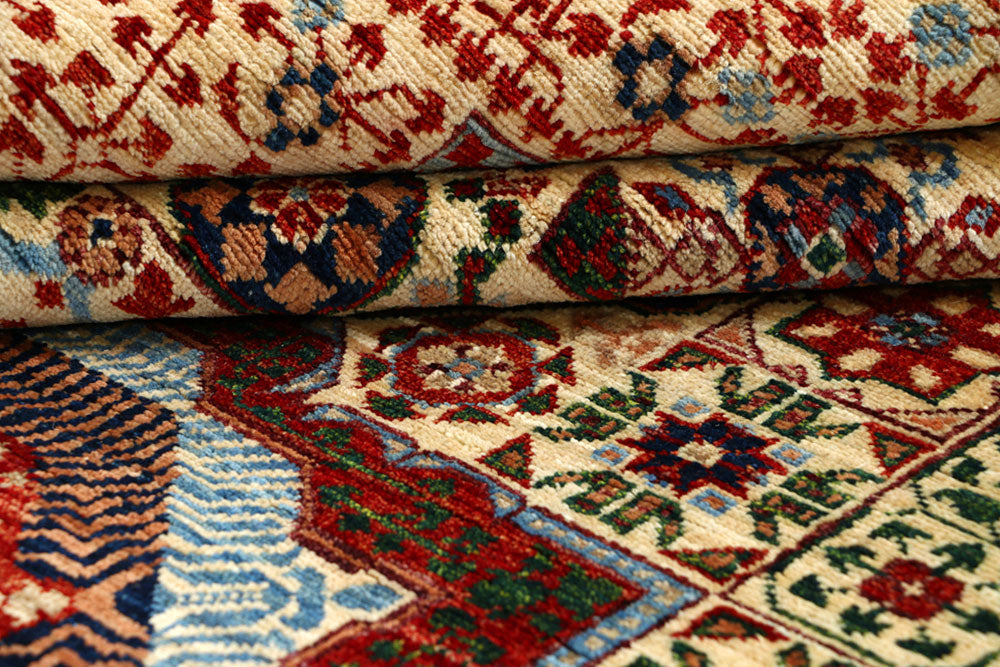 Blanched Almond Mamluk 5' 10 x 8' 10 - No. 66121 - ALRUG Rug Store