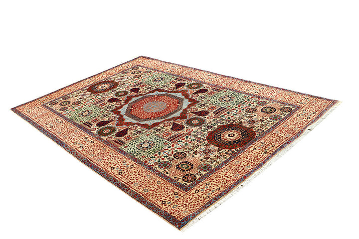 Blanched Almond Mamluk 5' 10 x 8' 10 - No. 66121 - ALRUG Rug Store