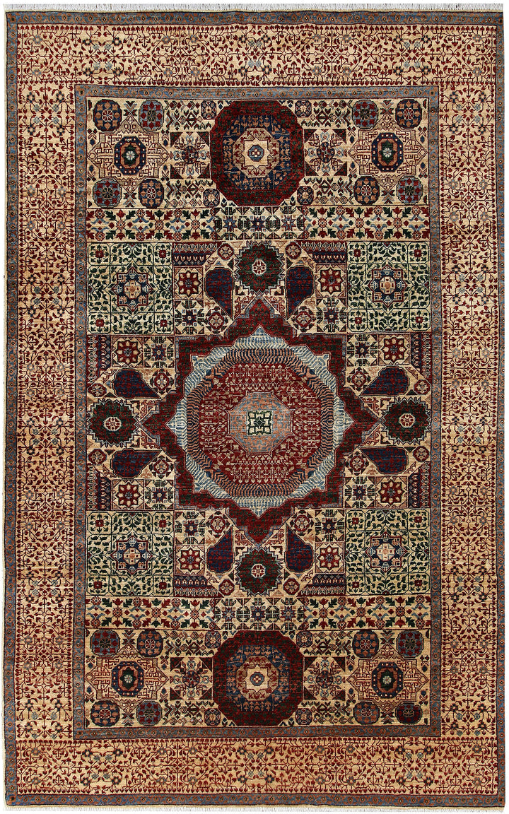 Tan Mamluk 5' 9 x 8' 10 - No. 66125 - ALRUG Rug Store