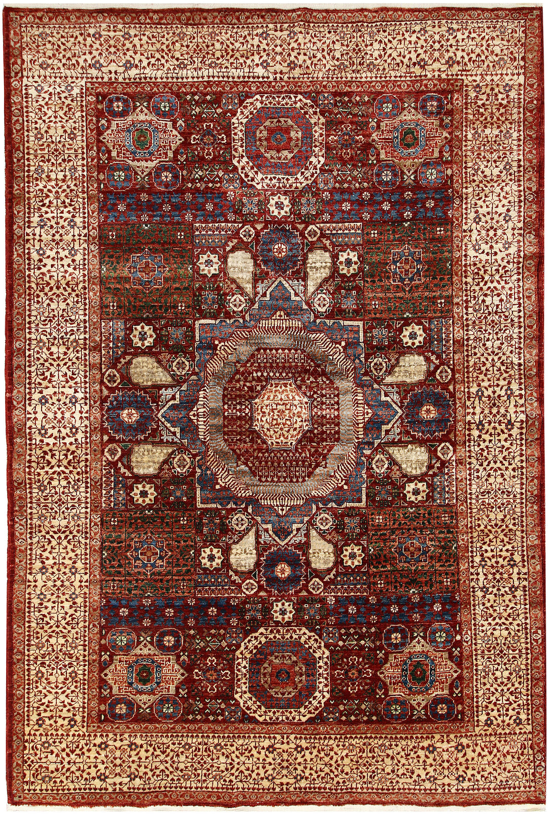 Dark Red Mamluk 5' 9 x 8' 11 - No. 66129 - ALRUG Rug Store