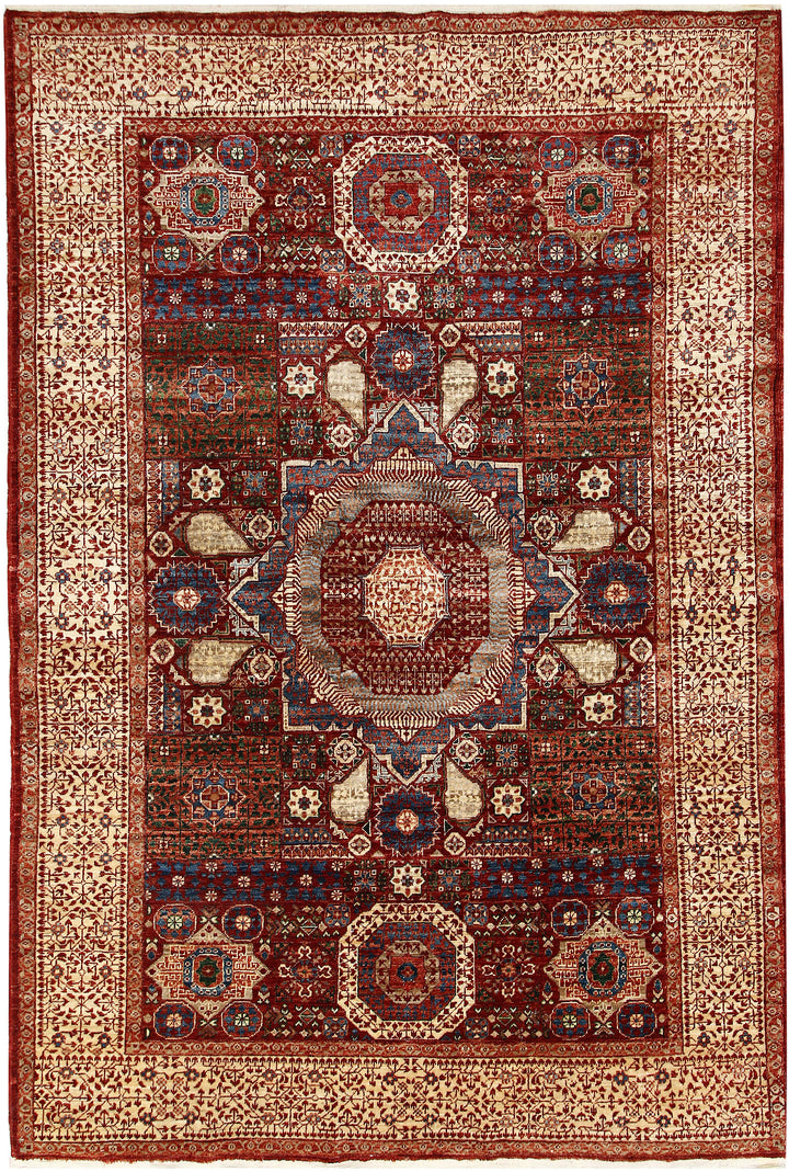 Dark Red Mamluk 5' 9 x 8' 11 - No. 66129 - ALRUG Rug Store