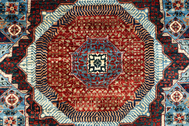 Light Blue Mamluk 6' x 8' 9 - No. 66130 - ALRUG Rug Store