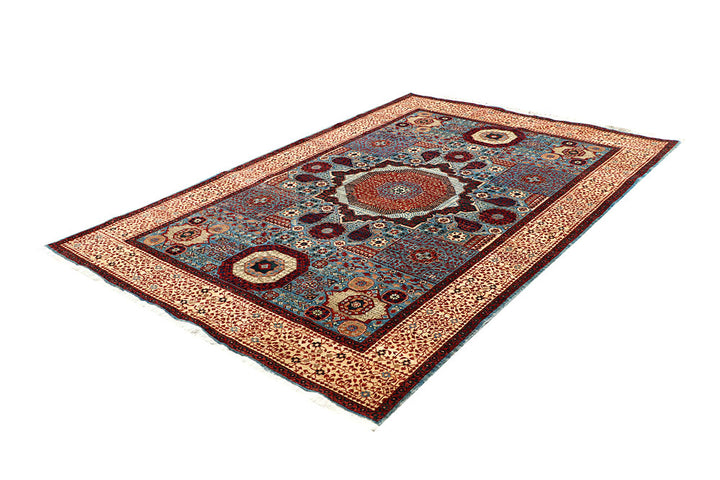Light Blue Mamluk 6' x 8' 9 - No. 66130 - ALRUG Rug Store