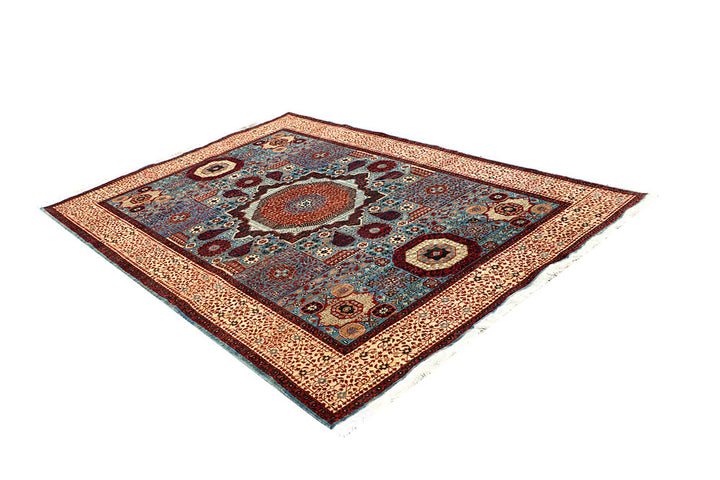 Light Blue Mamluk 6' x 8' 9 - No. 66130 - ALRUG Rug Store