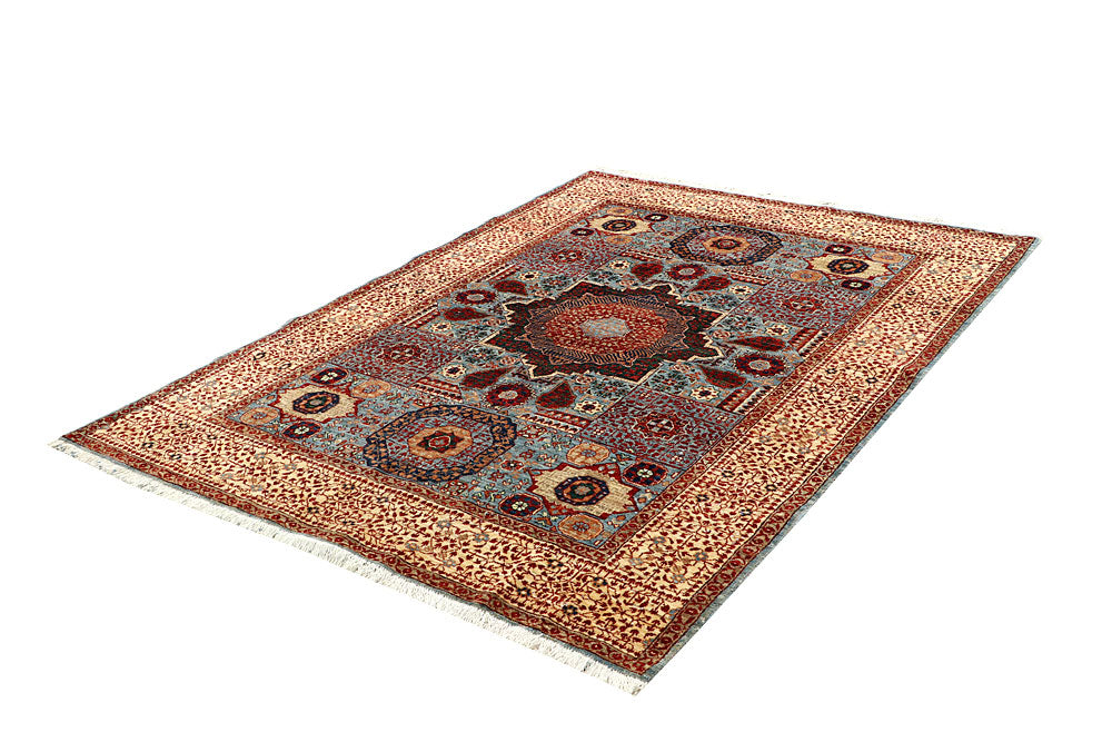 Cadet Blue Mamluk 5' 8 x 7' 9 - No. 66133 - ALRUG Rug Store