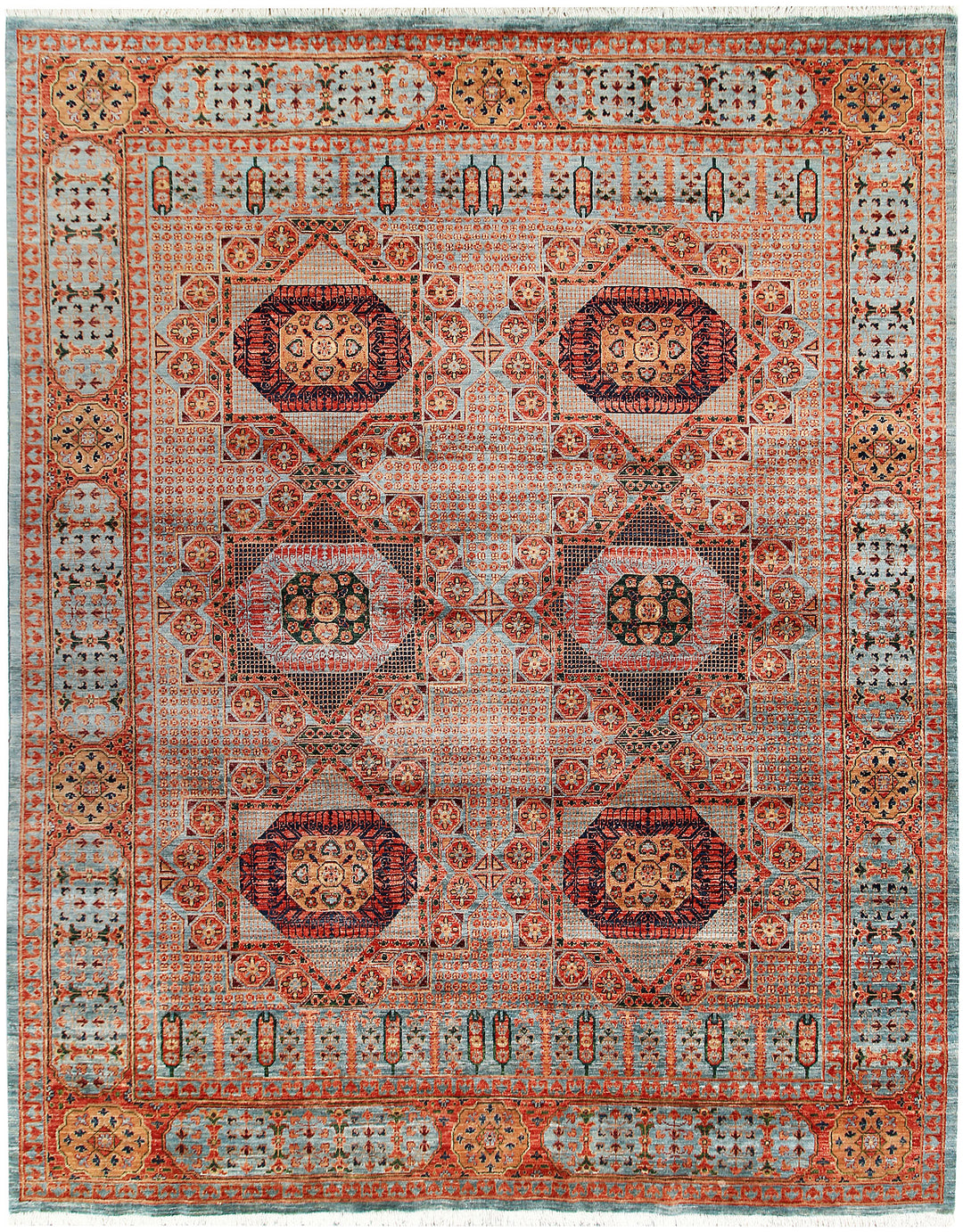 Light Blue Mamluk 7' 11 x 9' 9 - No. 66145 - ALRUG Rug Store