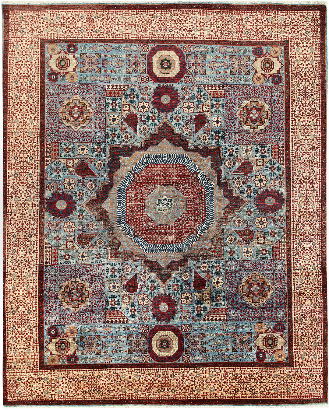 Light Blue Mamluk 8' x 10' - No. 66146 - ALRUG Rug Store