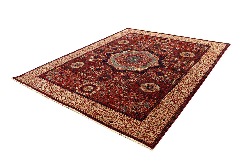 Dark Red Mamluk 7' 10 x 9' 11 - No. 66147 - ALRUG Rug Store