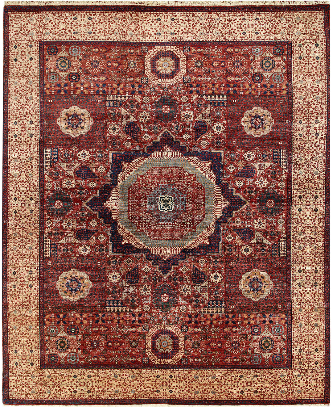 Dark Red Mamluk 7' 10 x 9' 11 - No. 66147 - ALRUG Rug Store