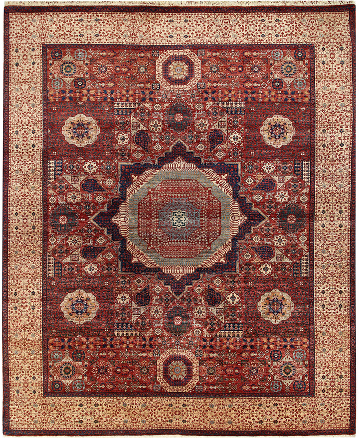 Dark Red Mamluk 7' 10 x 9' 11 - No. 66147 - ALRUG Rug Store