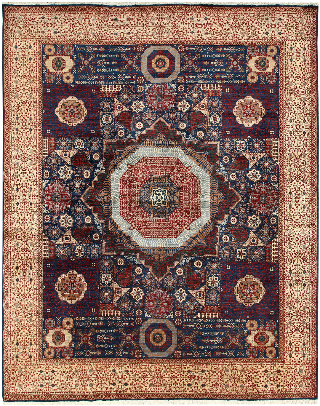 Midnight Blue Mamluk 8' x 10' - No. 66148 - ALRUG Rug Store