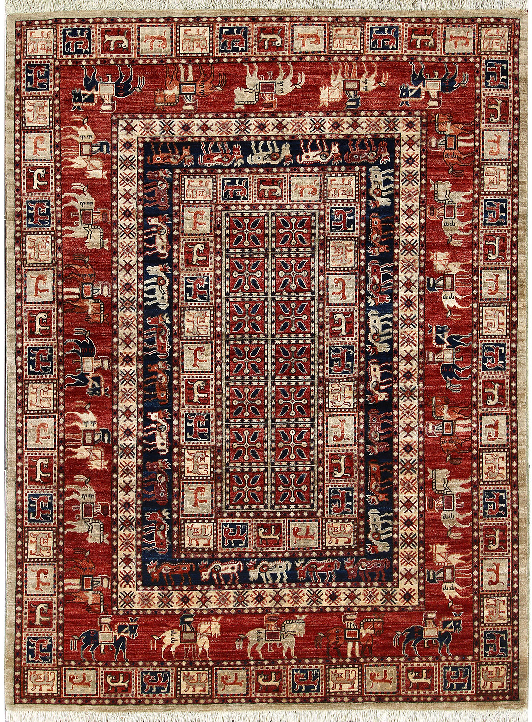 Multi Colored Ziegler 4' 10 x 6' 9 - No. 66149 - ALRUG Rug Store