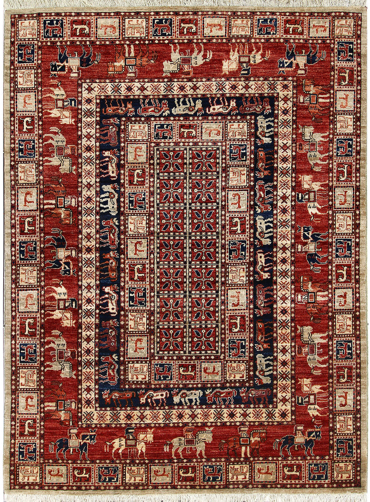 Multi Colored Ziegler 4' 10 x 6' 9 - No. 66149 - ALRUG Rug Store