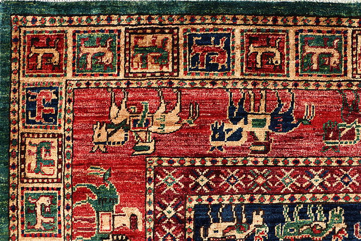 Multi Colored Ziegler 6' 11 x 6' 9 - No. 66151 - ALRUG Rug Store