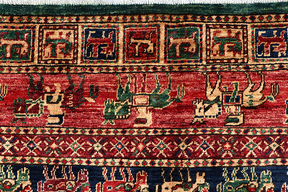 Multi Colored Ziegler 6' 11 x 6' 9 - No. 66151 - ALRUG Rug Store