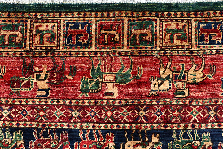 Multi Colored Ziegler 6' 11 x 6' 9 - No. 66151 - ALRUG Rug Store