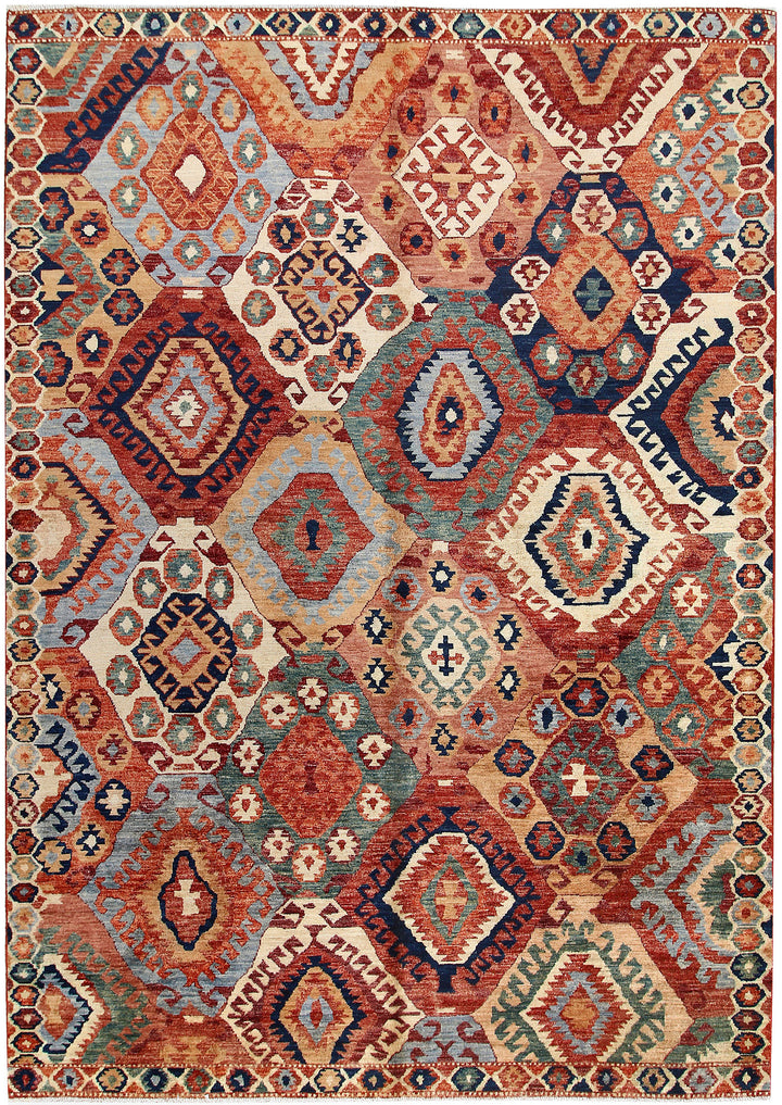 Multi Colored Ikat 6' x 8' 9 - No. 66153 - ALRUG Rug Store