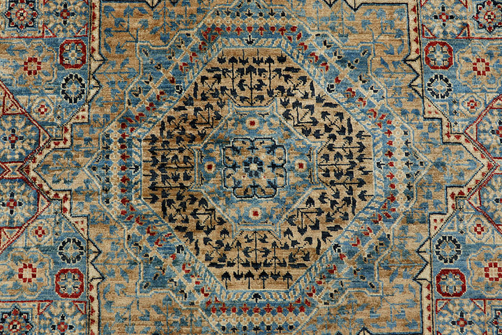 Cadet Blue Mamluk 8' x 10' 3 - No. 66171 - ALRUG Rug Store