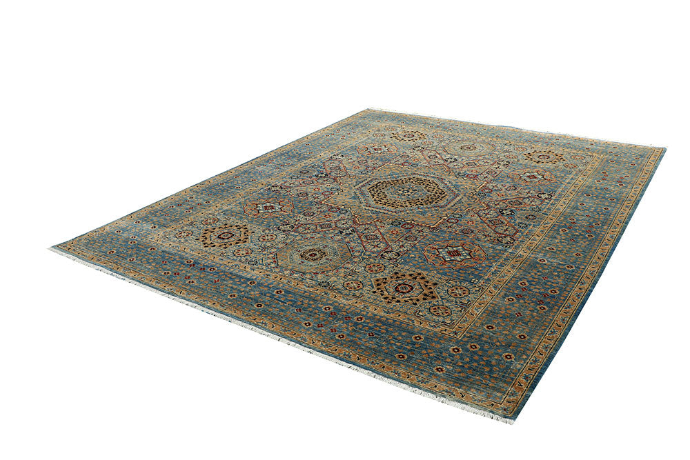Cadet Blue Mamluk 8' x 10' 3 - No. 66171 - ALRUG Rug Store