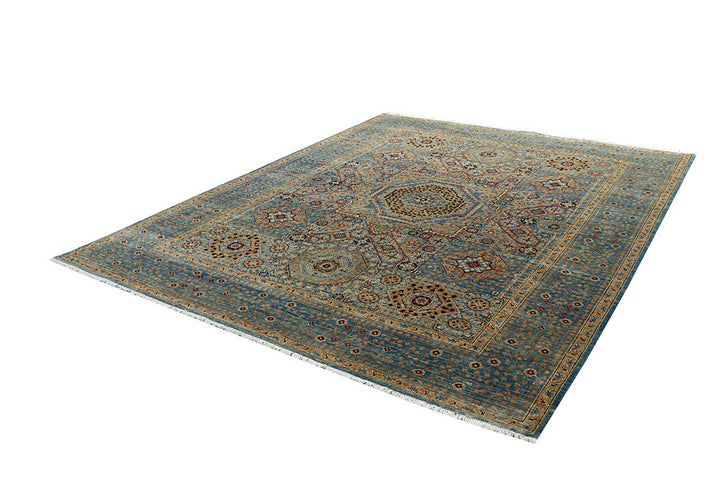 Cadet Blue Mamluk 8' x 10' 3 - No. 66171 - ALRUG Rug Store